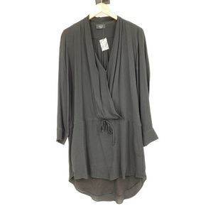 Vici Dress Black Blousen Sz Large Long Sleeve Shirt 1737